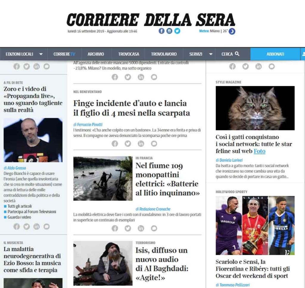 Rocchini Gatto Morto Corriere.it